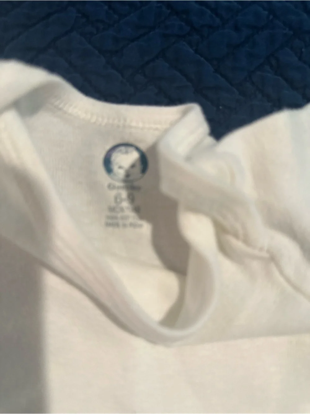 Classic White Short-Sleeve Cotton Baby One-Piece Onesie size 3-6 M